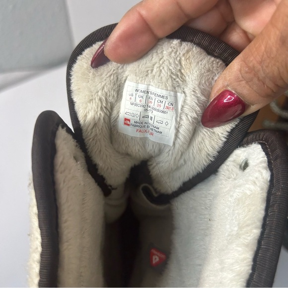 The North Face Women’s Suede Leather Duck Rain Boots Faux Fur Lined 8M - Picture 5 of 10